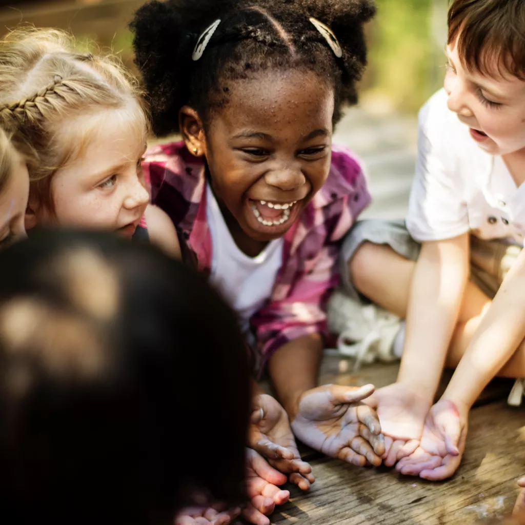 Children having great fun playing.