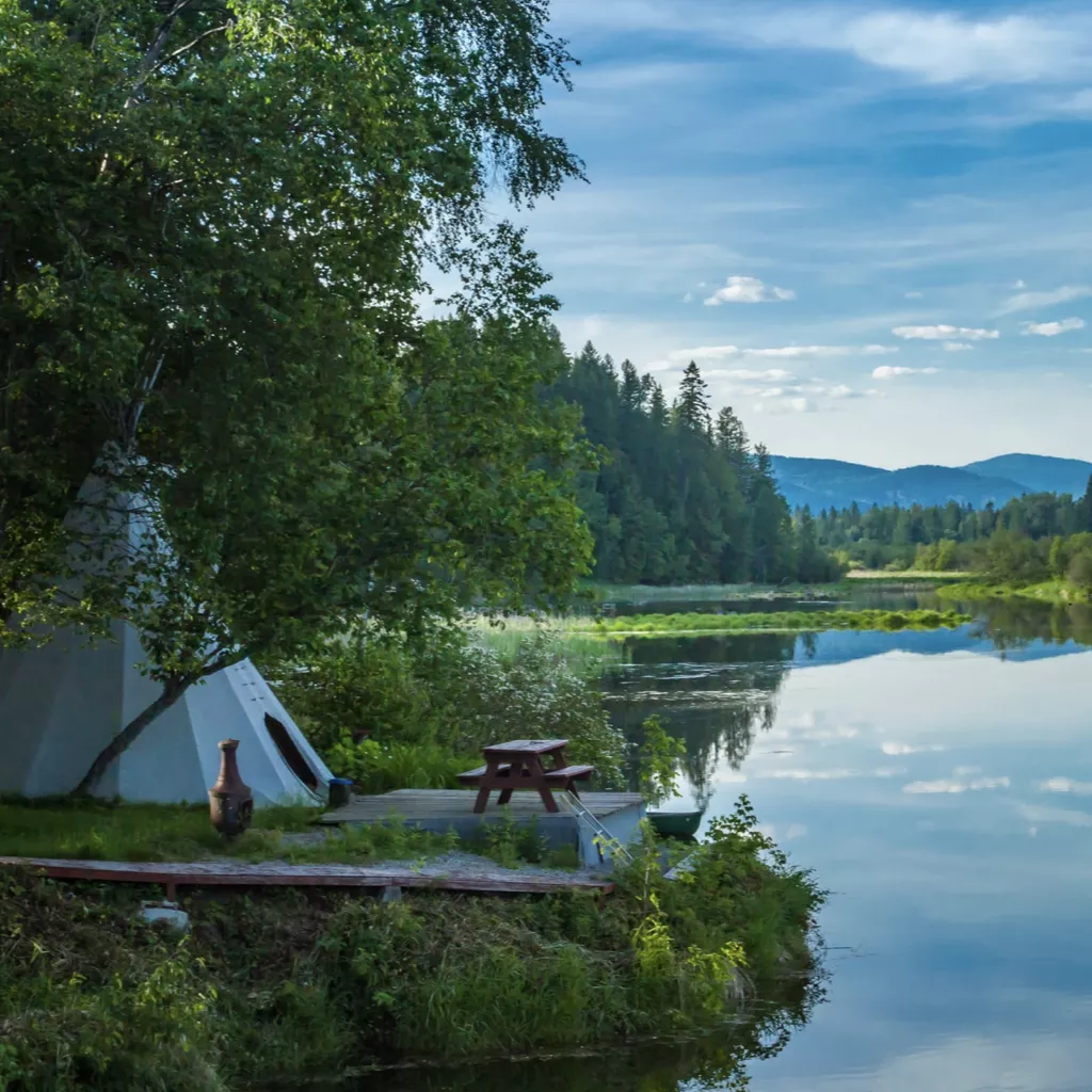 A beautiful campsite in nature.