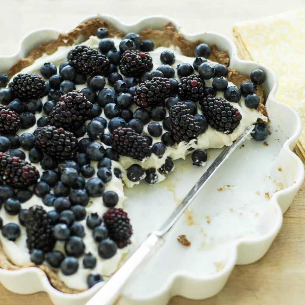 A hand-made cheesecake.