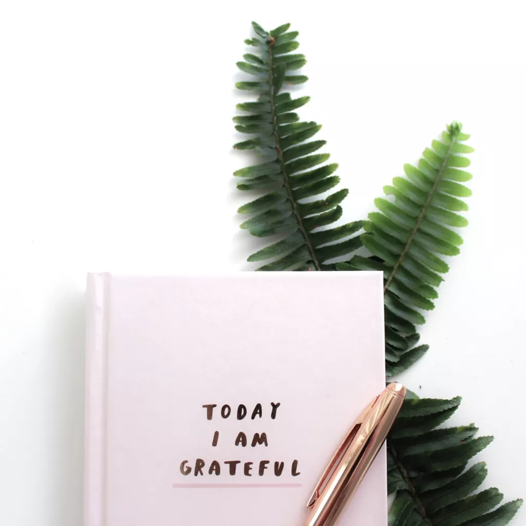 A closed gratitude journal.